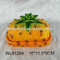 Beautiful ceramic basket for gift in pineapple shape